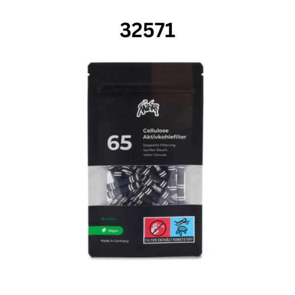 65 Kailar Zellulose Aktivkohle-FilterSlim ø 5,9mm | Schwarz